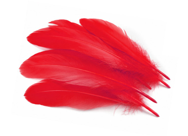 1/4 lbs. - Red Goose Satinettes Pallet Soft Wing Quill Wholesale Feathers (Bulk)