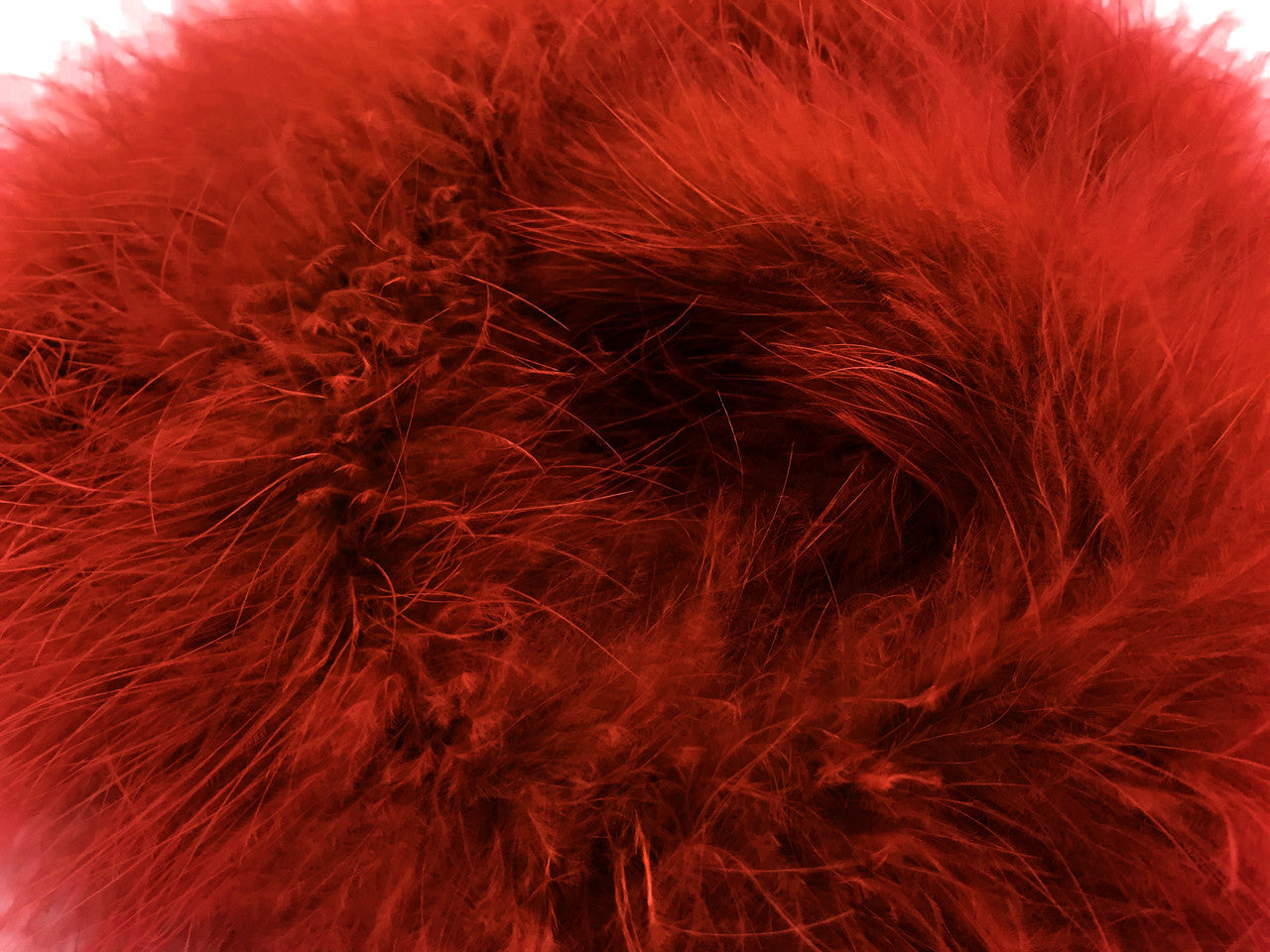 2 Yards - Red Turkey Medium Weight Marabou Feather Boa 25 Gram