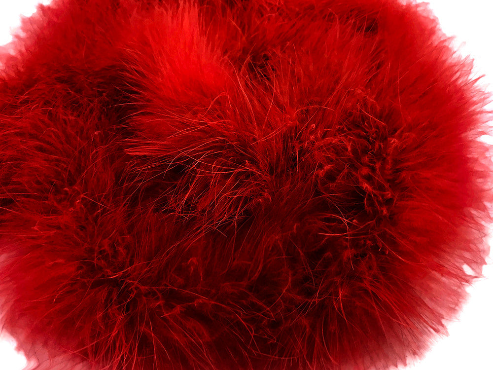 2 Yards - Red Turkey Medium Weight Marabou Feather Boa 25 Gram