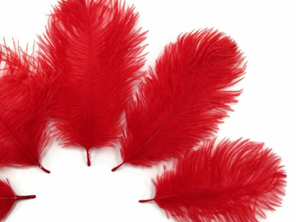 1 Pack - Red Ostrich Small Confetti Feathers 0.3 Oz