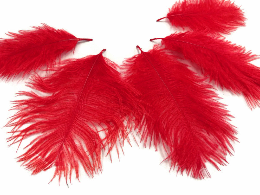 1 Pack - Red Ostrich Small Confetti Feathers 0.3 Oz