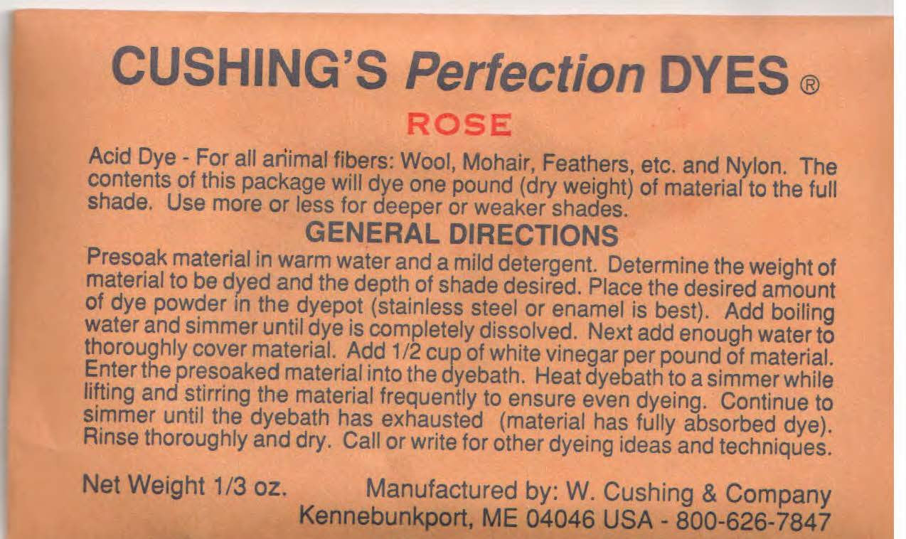 Rose Cushing Acid Dye