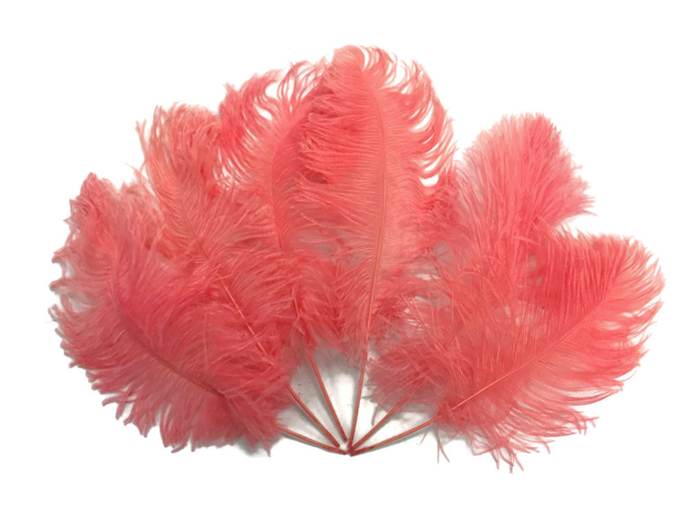 1/2 Lb - 12-16" Rose Pink Ostrich Tail Wholesale Fancy Feathers (Bulk)