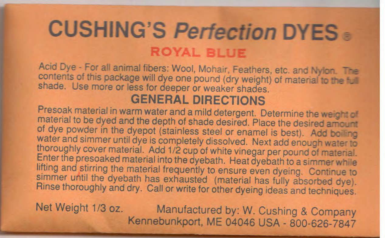 Royal Blue Cushing Acid Dye