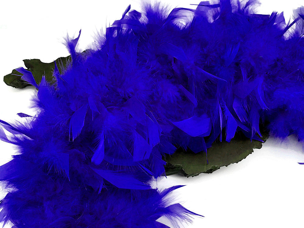 2 Yards - Royal Blue Heavy Weight Chandelle Feather Boa | 80 Gram