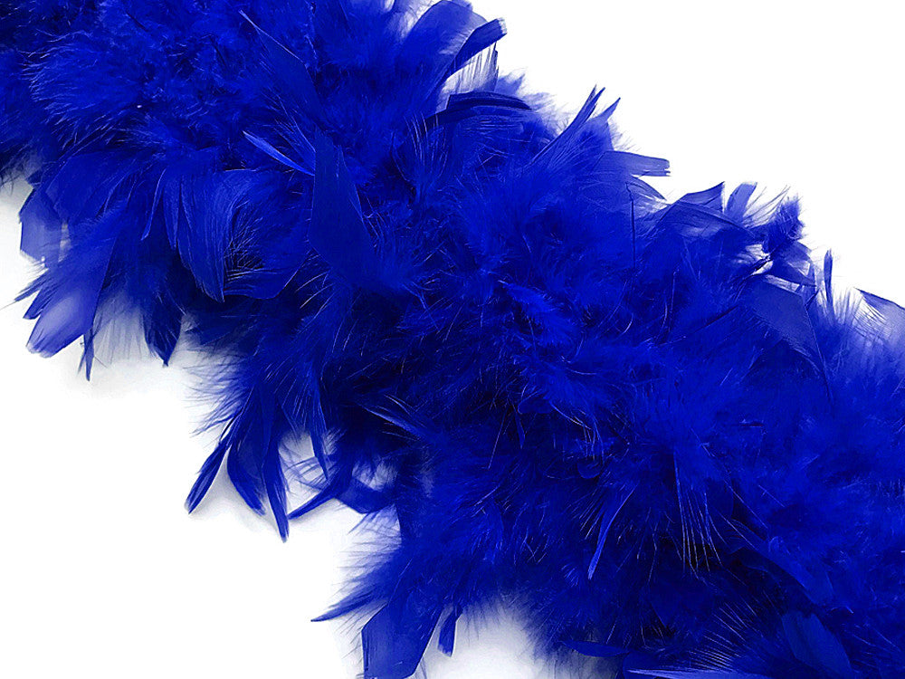 2 Yards - Royal Blue Heavy Weight Chandelle Feather Boa | 80 Gram