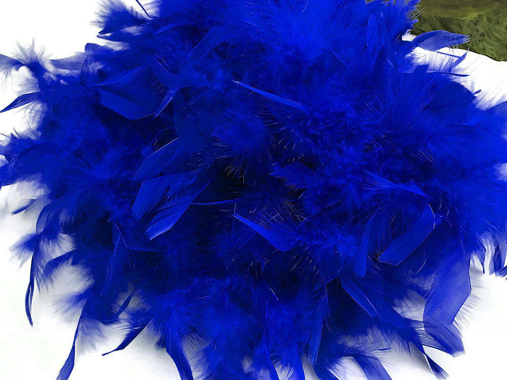2 Yards - Royal Blue Heavy Weight Chandelle Feather Boa | 80 Gram