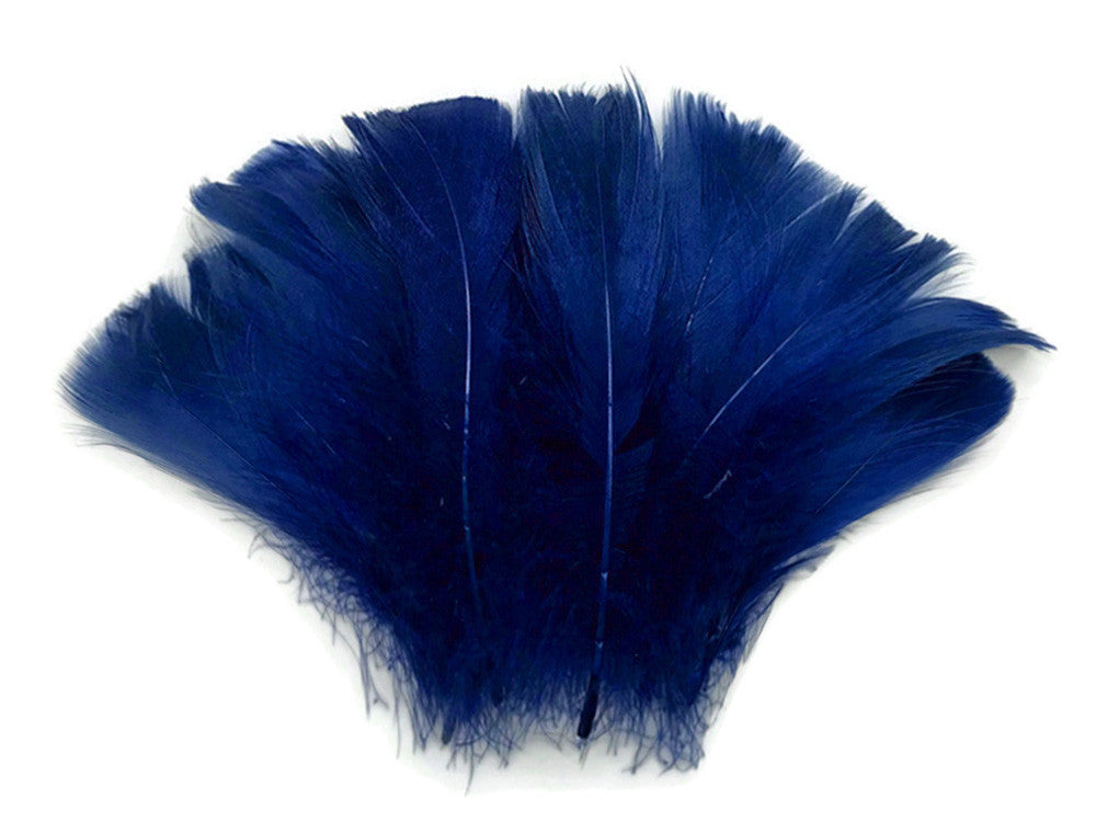 1 Pack - 2-3" Royal Blue Goose Coquille Loose Feathers - 0.35 Oz.