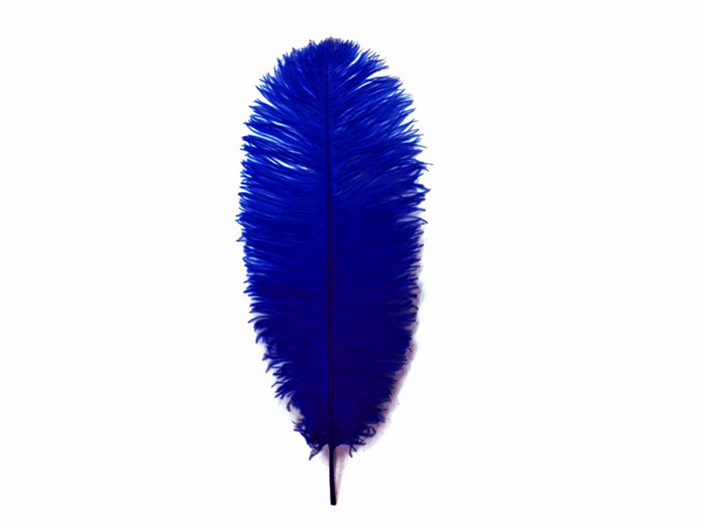 1/2 Lb. - 9-13" Royal Blue Dyed Ostrich Body Drab Wholesale Feathers (Bulk)