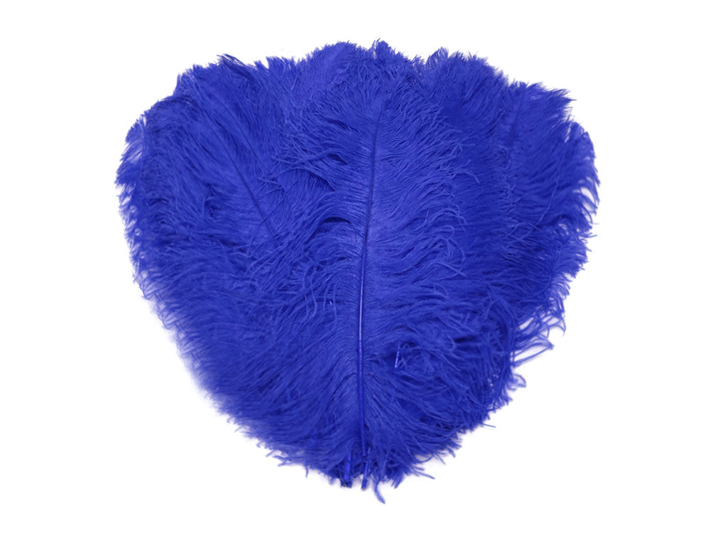 10 Pieces - 18-24" Royal Blue Large Prime Grade Ostrich Wing Plume Centerpiece Feathers