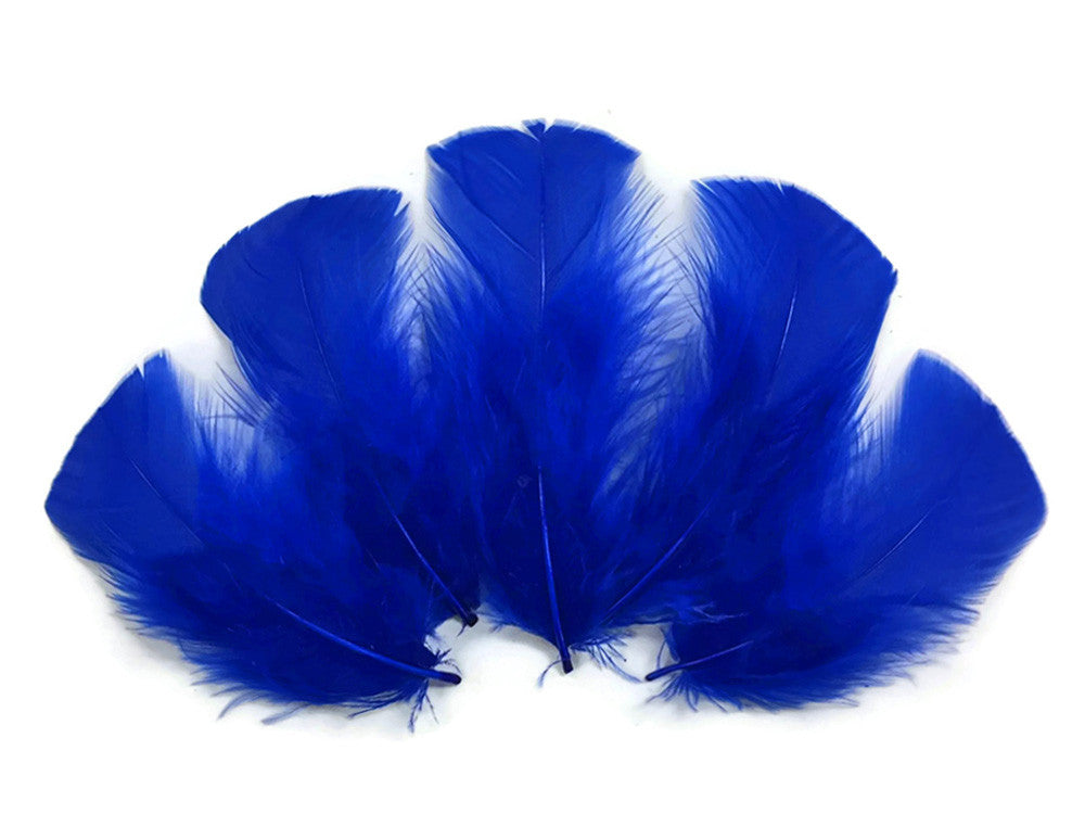 1 Pack - Royal Blue Dyed Turkey T-Base triangle Body Plumage Feathers 0.50 Oz.