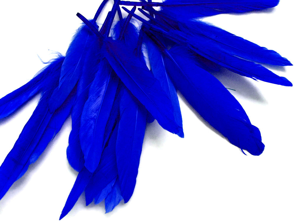 1/4 Lb. - Royal Blue Dyed Duck Cochettes Loose Wing Quill Wholesale Feather (Bulk)