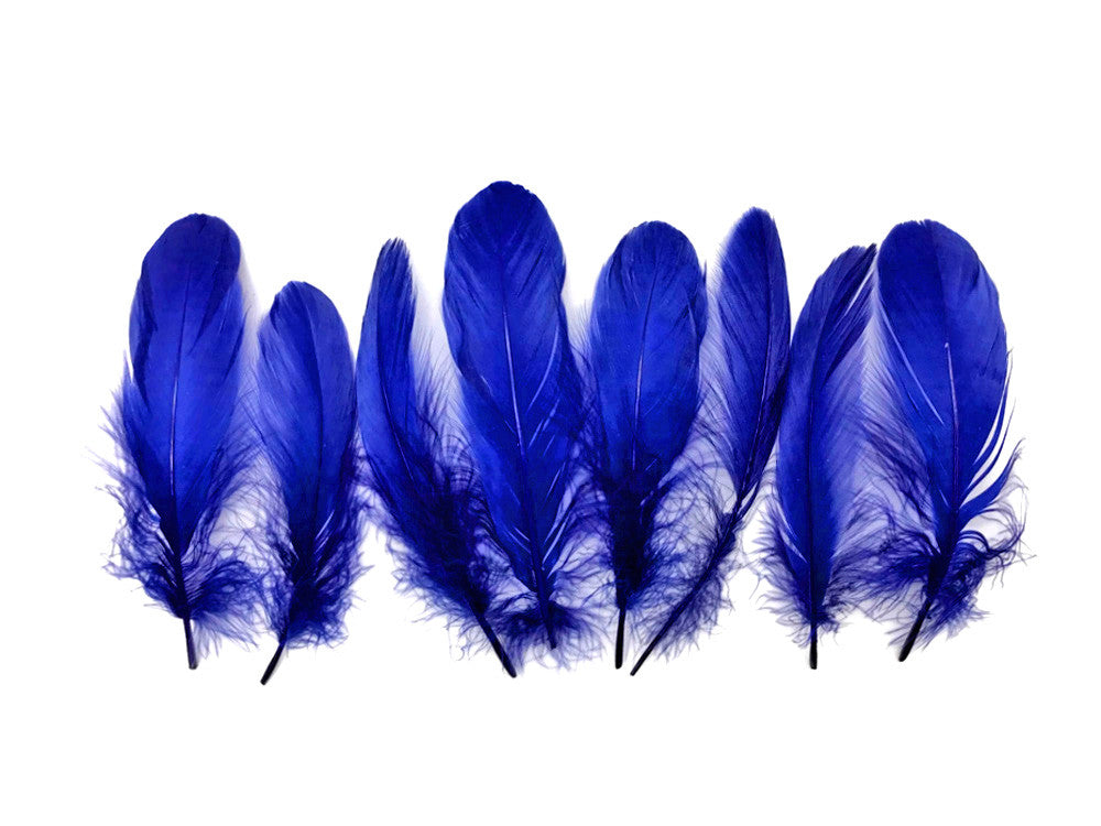 1/4 Lb - Royal Blue Goose Nagoire Wholesale Feathers (Bulk)