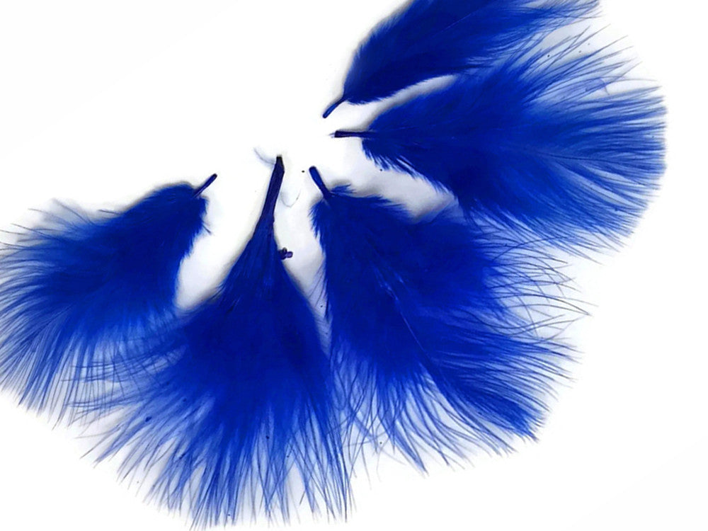 1/4 Lb - Royal Blue Turkey Marabou Short Down Fluffy Loose Wholesale Feathers (Bulk)