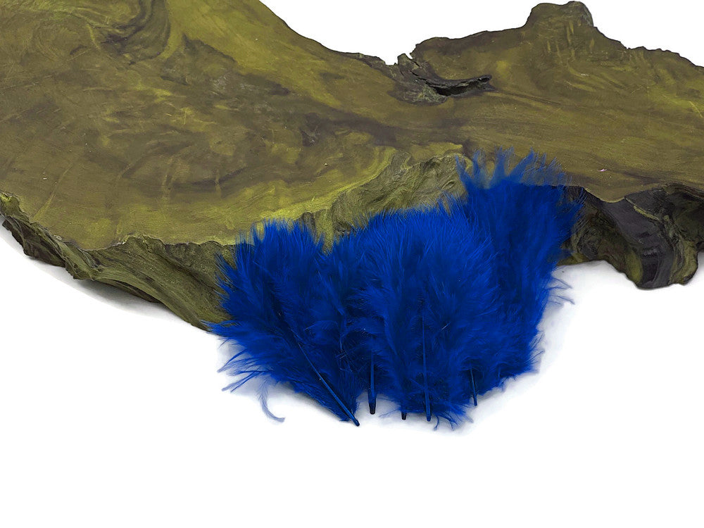 1/4 Lb - Royal Blue Turkey Marabou Short Down Fluffy Loose Wholesale Feathers (Bulk)