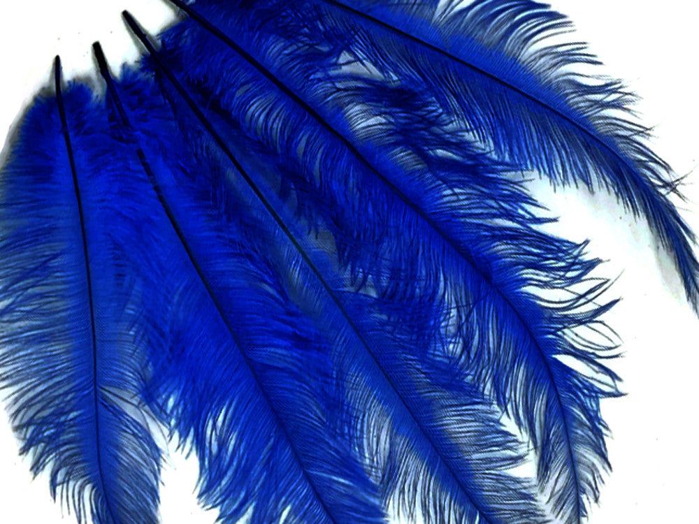 1/2 Lb - Royal Blue Mini Spads Ostrich Wholesale Chick Body Feathers (Bulk)