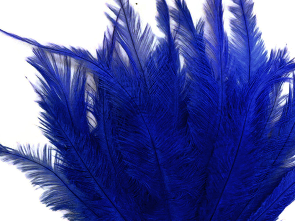 1/2 Lb - Royal Blue Mini Spads Ostrich Wholesale Chick Body Feathers (Bulk)