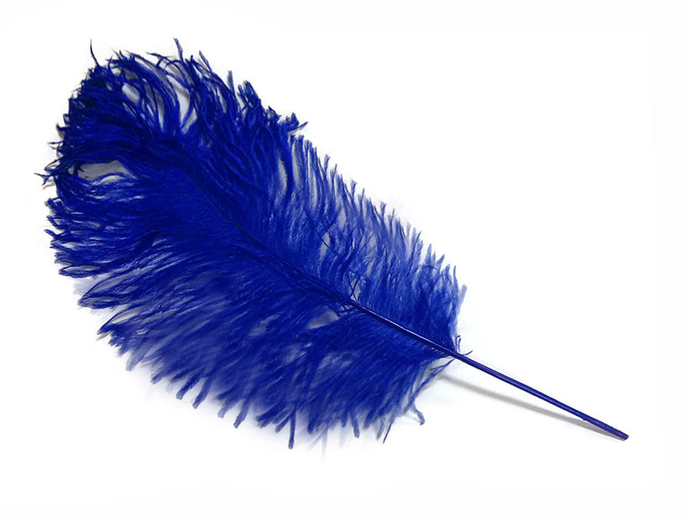 1/2 Lb - 12-16" Royal Blue Ostrich Tail Wholesale Fancy Feathers (Bulk)