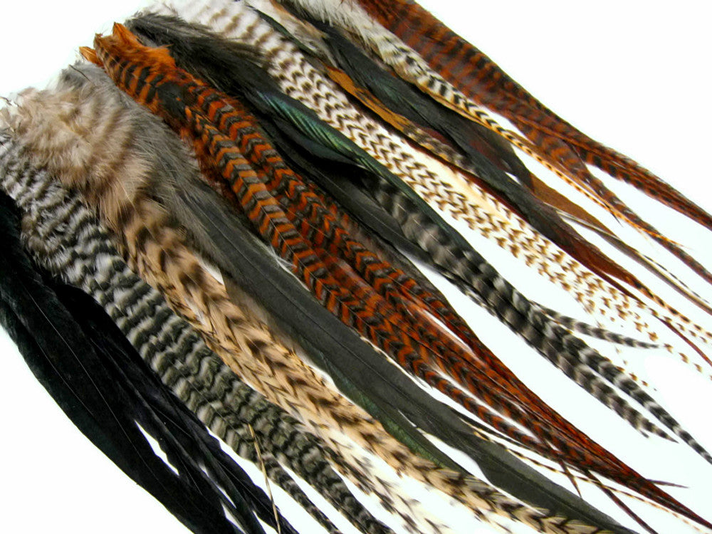 100 Pieces Natural Hair Extension Feathers Moonlight Feather