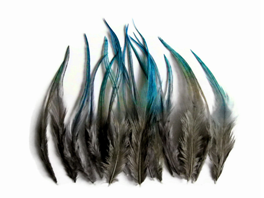 1 Dozen - Short Twilight Blendz Whiting Farm Rooster Hair Extension Feathers