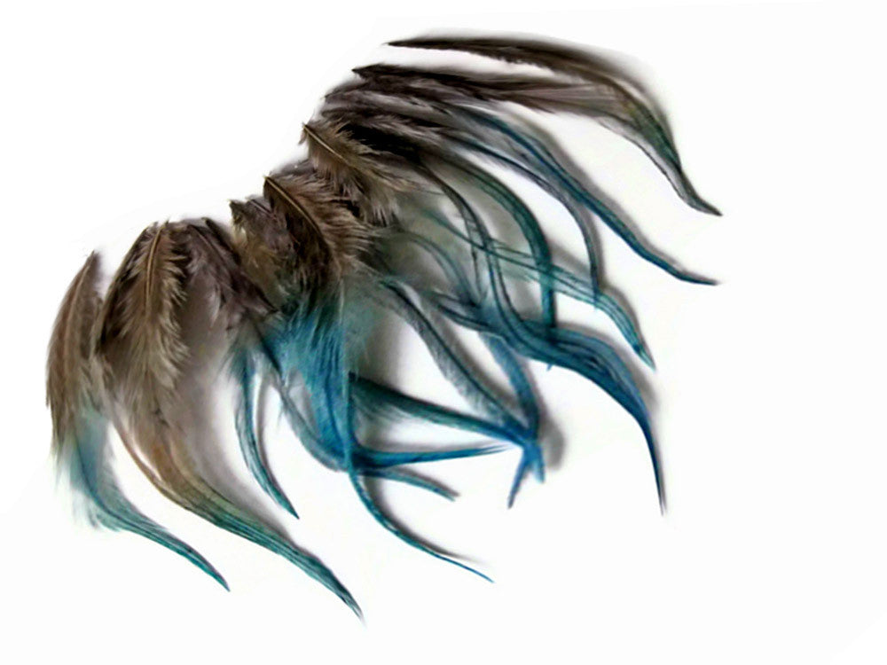 1 Dozen - Short Twilight Blendz Whiting Farm Rooster Hair Extension Feathers