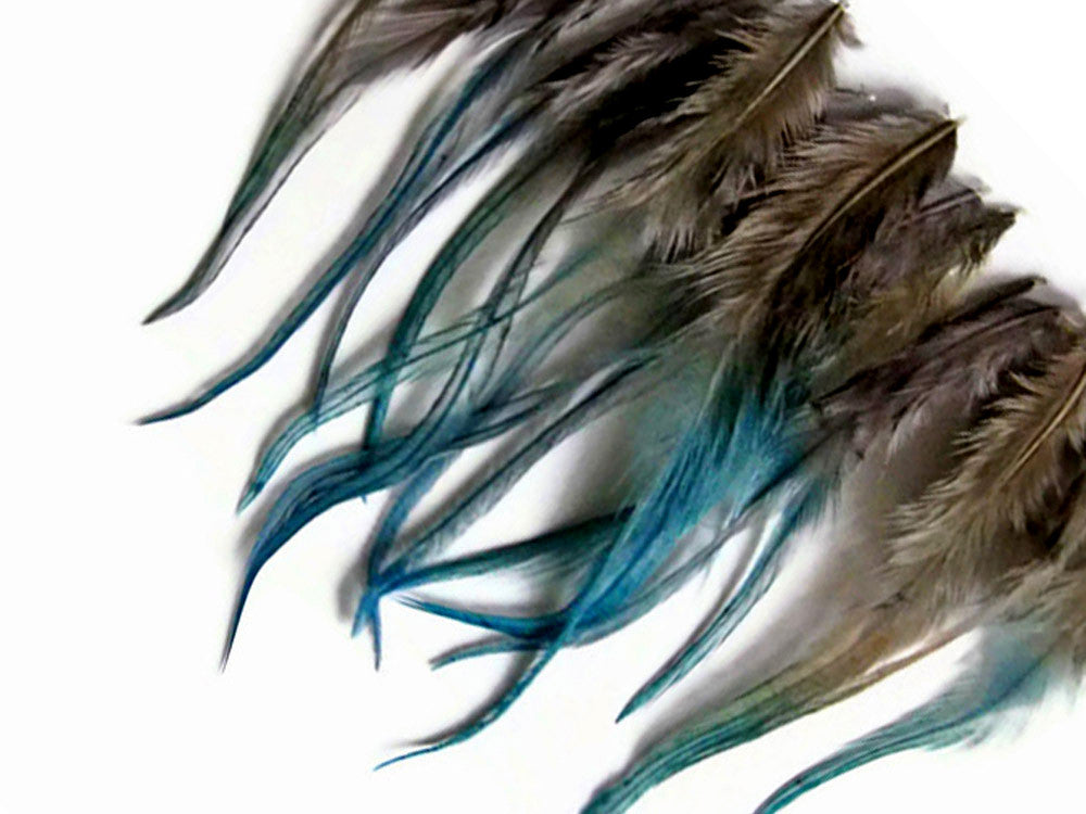 1 Dozen - Short Twilight Blendz Whiting Farm Rooster Hair Extension Feathers