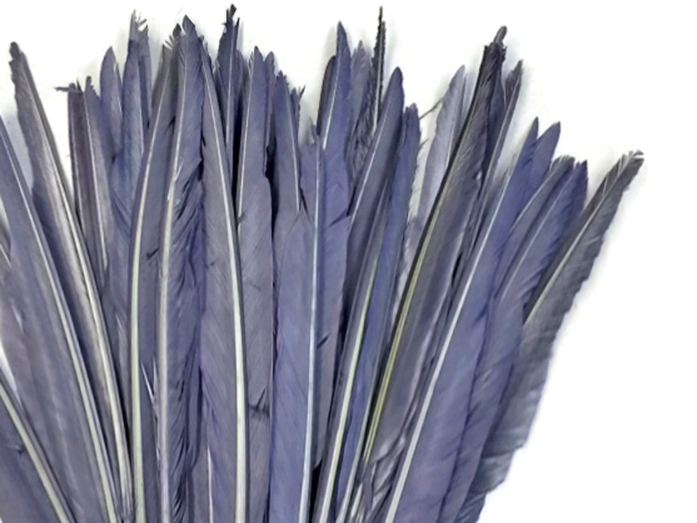 1/4 Lb. - Lilac Gray Goose Pointers Long Primaries Wing Wholesale Feathers (Bulk)