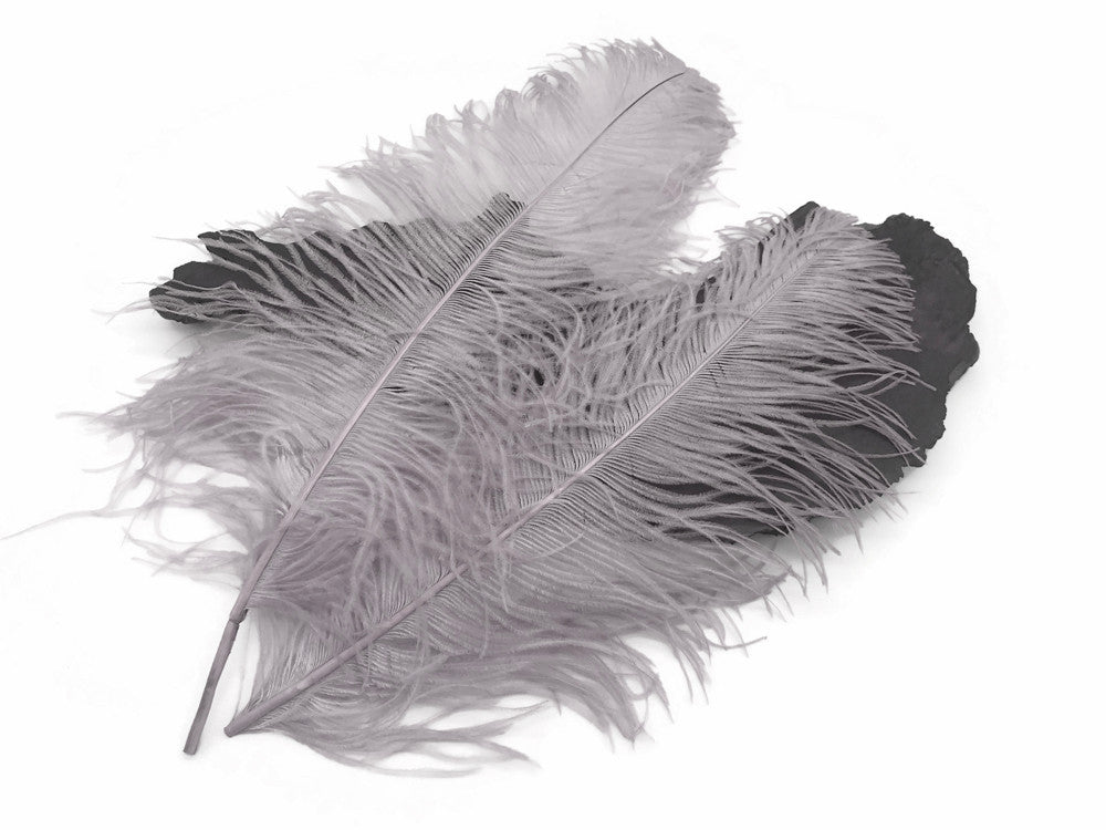 10 Pieces - 18-24" Silver Gray Large Prime Grade Ostrich Wing Plume Centerpiece Feathers