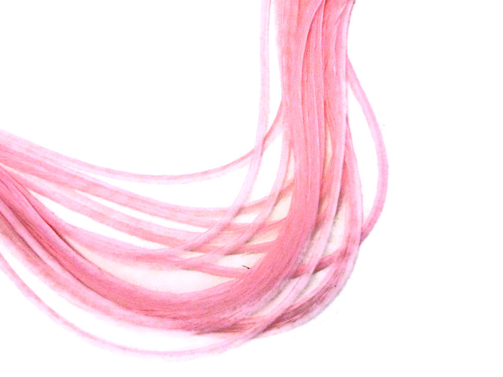 6 Pieces - XL Solid Light Pink Whiting Farm Rooster Hair Extension Feathers 11" and Up