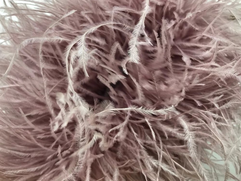 1 Yard - Taupe Ostrich Fringe Trim Wholesale Feather (Bulk)