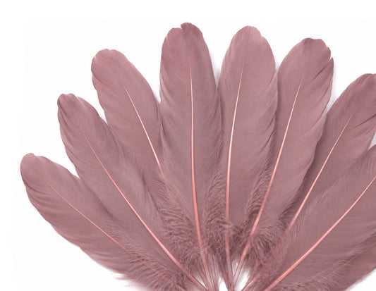 1/4 lbs. - Taupe Goose Satinettes Pallet Soft Wing Quill Wholesale Feathers (Bulk)
