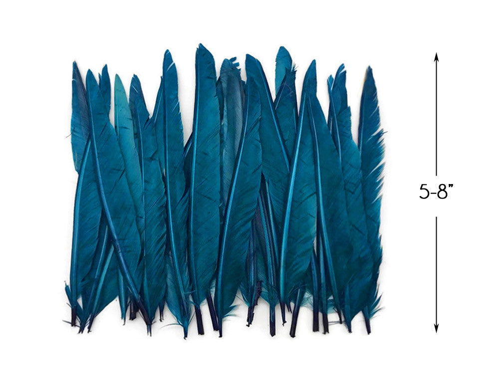 1/4 Lbs - Teal Blue Duck Pointer Primary Wing Wholesale Feathers (Bulk)