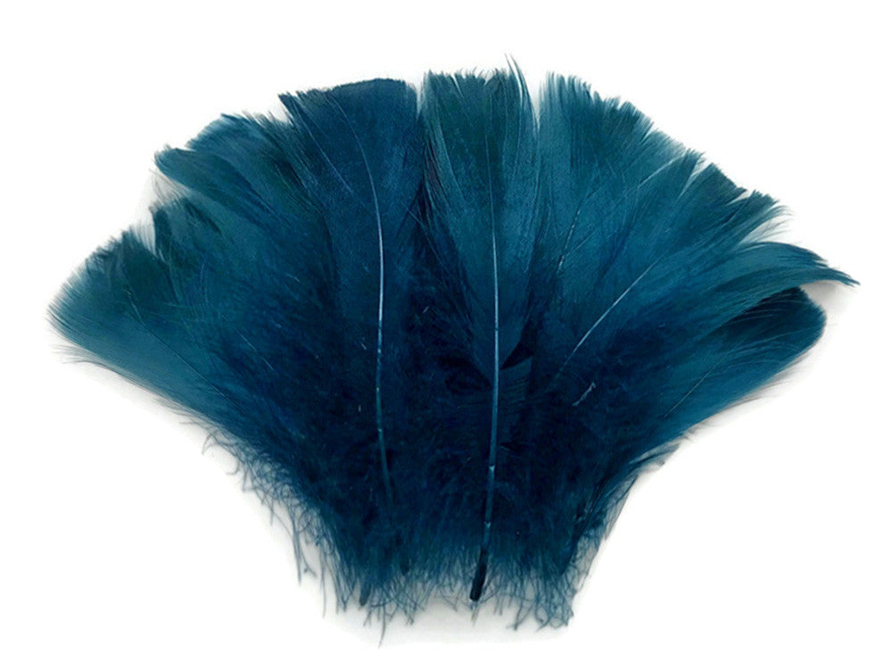 1 Pack - 2-3" Teal Blue Goose Coquille Loose Feathers - 0.35 Oz.