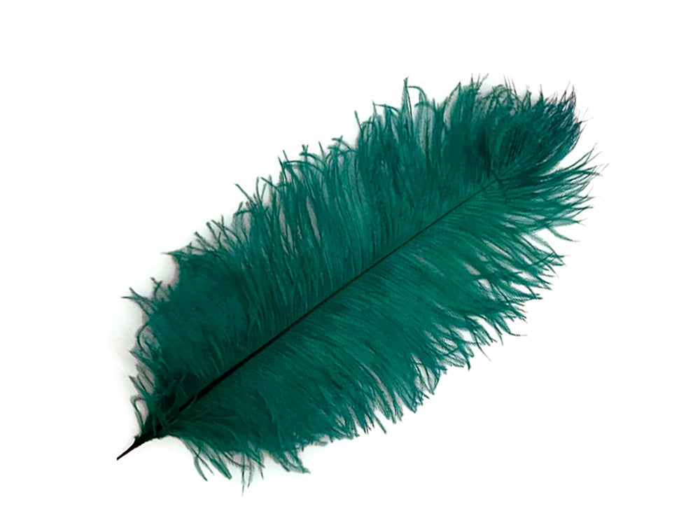 100 Pieces - 6-8" Peacock Green Ostrich Drabs Body Wholesale Feathers (Bulk)