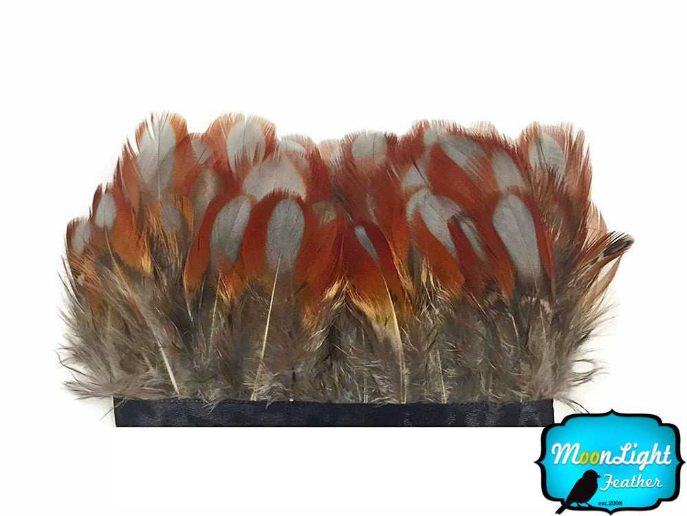 1 Yard - Natural Temminck Tragopan Breast Plumage Feather Trim