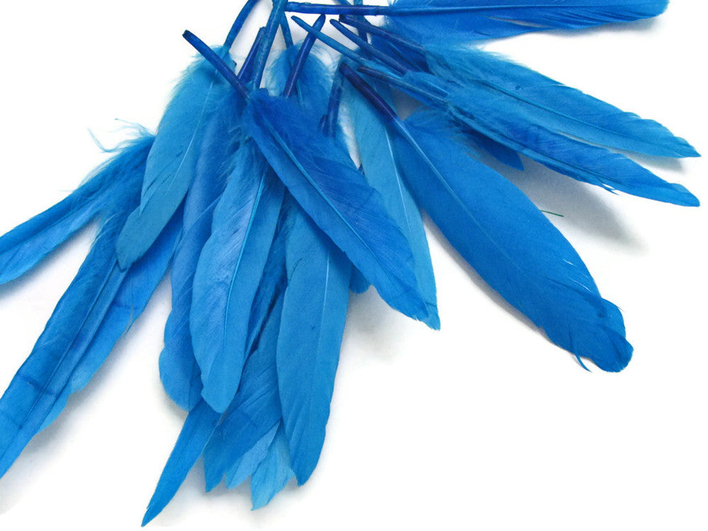 1 Pack - Turquoise Blue Dyed Duck Cochettes Loose Wing Quill Feather 0.30 Oz.