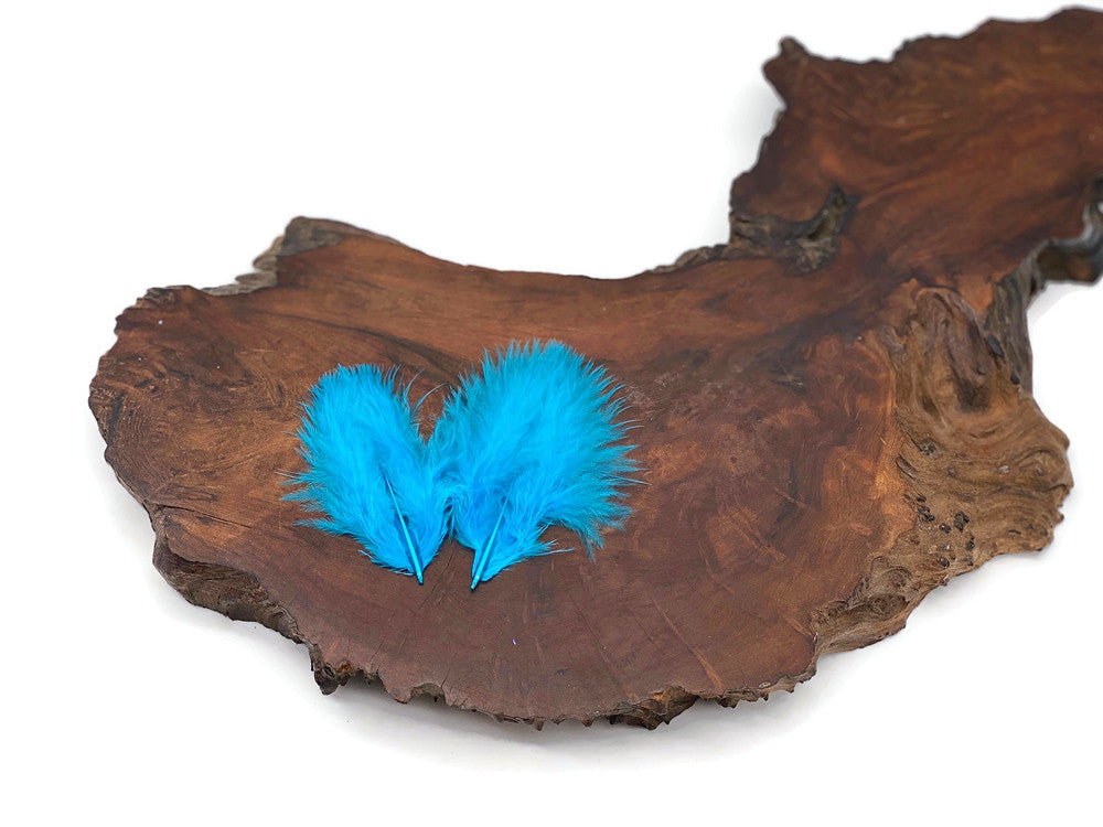 1 Pack - Turquoise Blue Turkey Marabou Short Down Fluff Loose Feathers 0.10 Oz.
