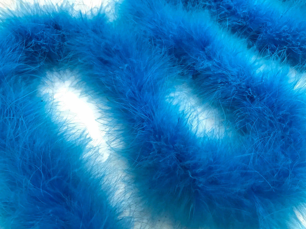 2 Yards - Turquoise Blue Turkey Medium Weight Marabou Feather Boa 25 Gram