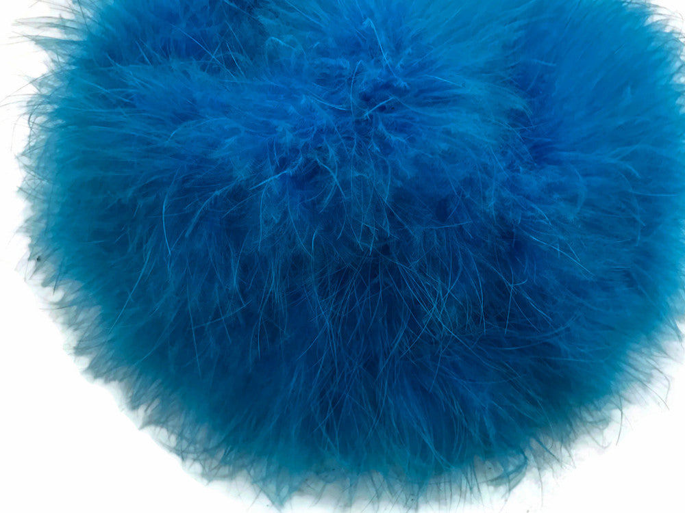 2 Yards - Turquoise Blue Turkey Medium Weight Marabou Feather Boa 25 Gram