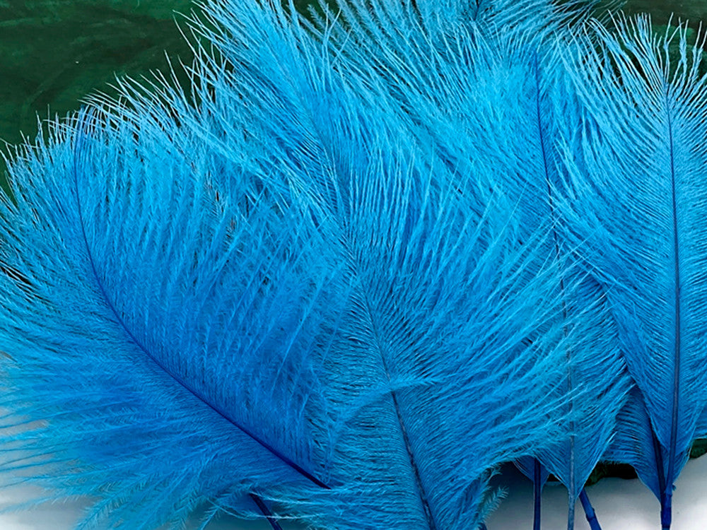 Wholesale Pack - Turquoise Blue Ostrich Small Confetti Feathers (Bulk)