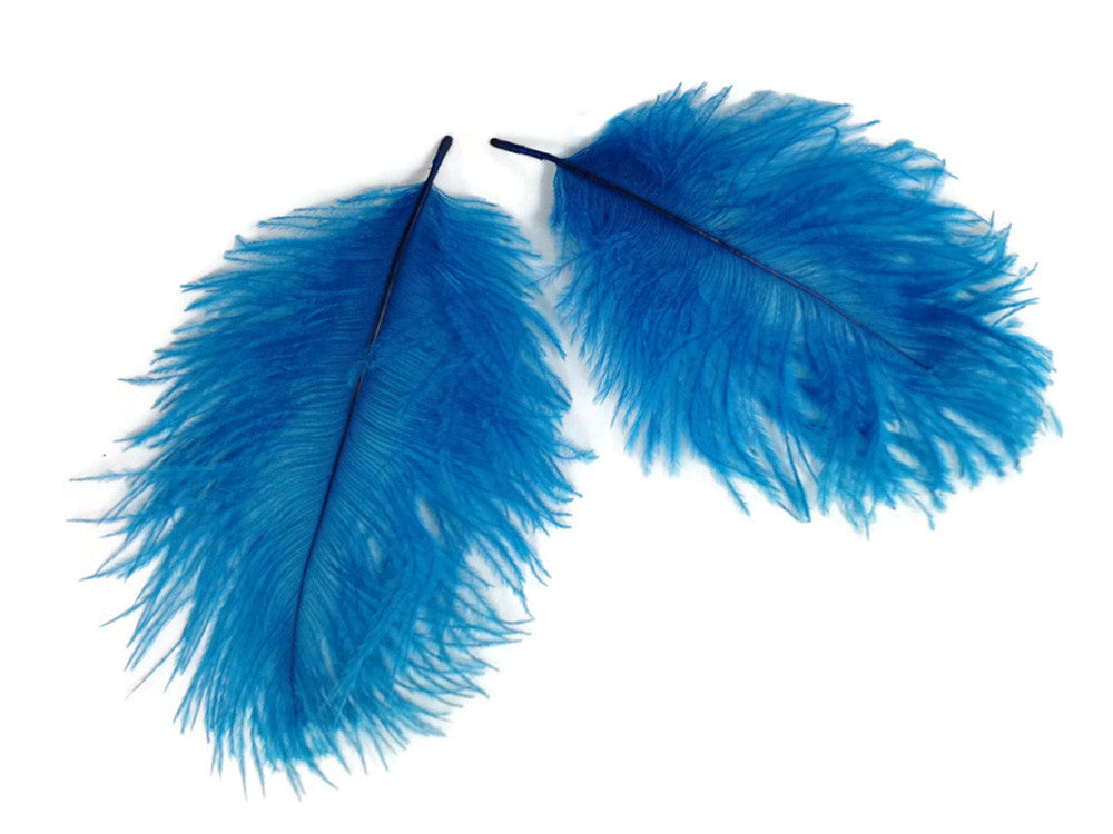 Wholesale Pack - Turquoise Blue Ostrich Small Confetti Feathers (Bulk)