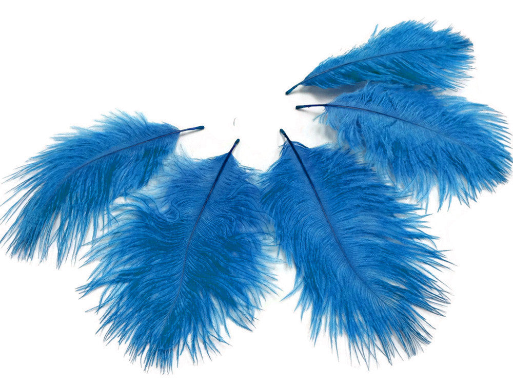 Wholesale Pack - Turquoise Blue Ostrich Small Confetti Feathers (Bulk)