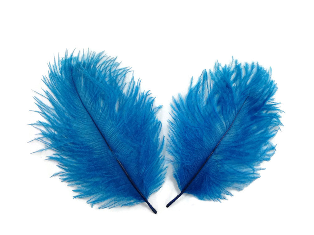 Wholesale Pack - Turquoise Blue Ostrich Small Confetti Feathers (Bulk)