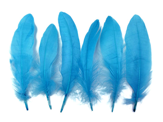 1 Pack - Turquoise Blue Goose Satinettes Pallet Soft Wing Quill Loose Feathers - 0.3 Oz