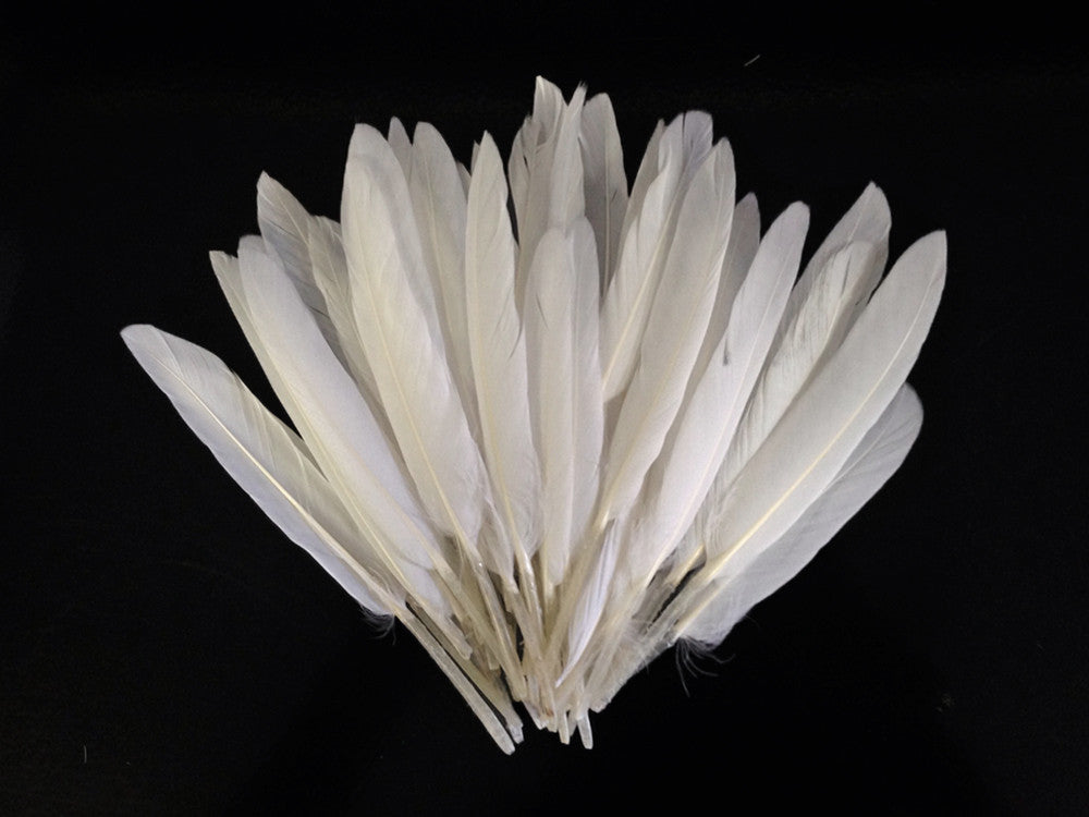 1/4 Lb. - Natural White Duck Cochettes Loose Wing Quill Wholesale Feather (Bulk)