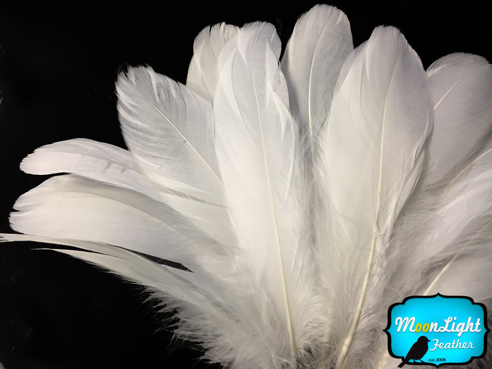 1/4 Lb - White Goose Nagoire Wholesale Feathers (Bulk)