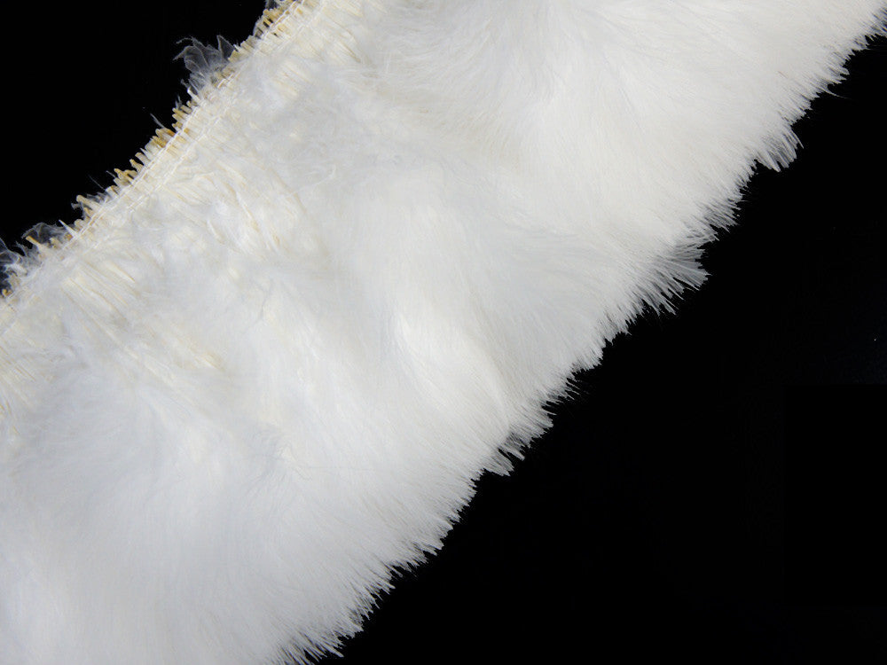 1/2 Lb - Snow White Marabou Strung Turkey Fluff Wholesale Feathers