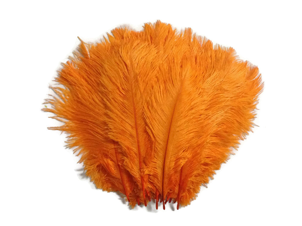 10 Pieces - 8-10" Orange Ostrich Drabs Feathers