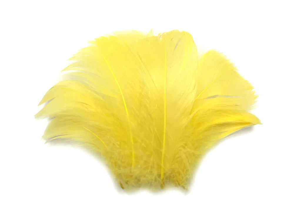 1 Pack - 2-3" Yellow Goose Coquille Loose Feathers - 0.35 Oz.