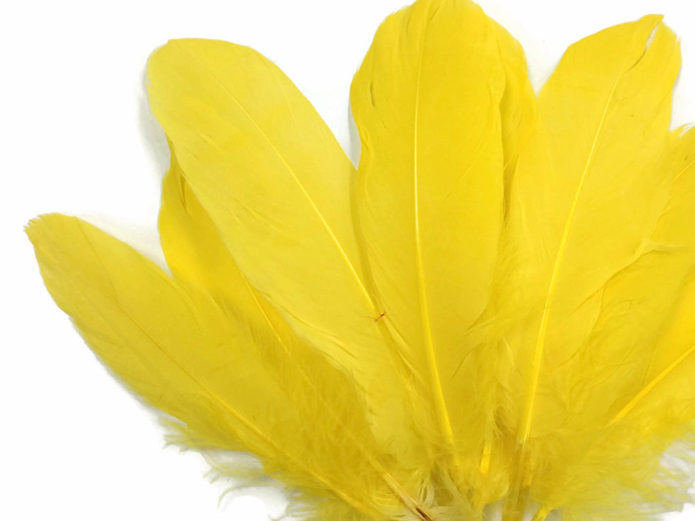 1 Pack - Yellow Goose Satinettes Pallet Soft Wing Quill Loose Feathers - 0.3 Oz